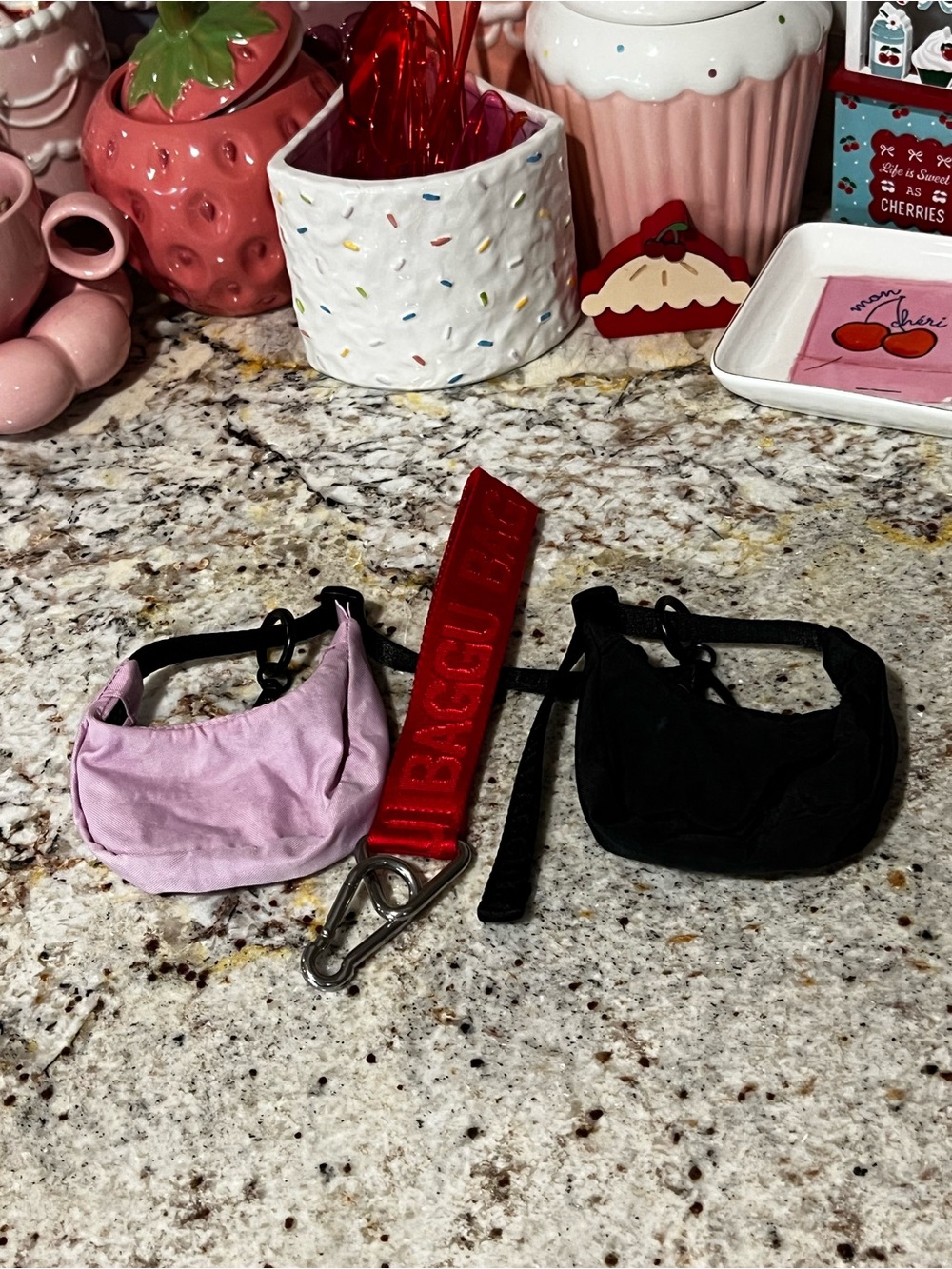 BAGGU crescent bag charms and key chains